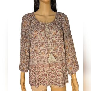 Nostalgia Bohemian Print Blouse Women's Large